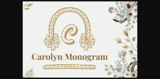 Carolyn Monogram Font Poster 1