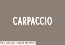 Carpaccio Font Poster 1