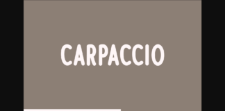 Carpaccio Font Poster 1