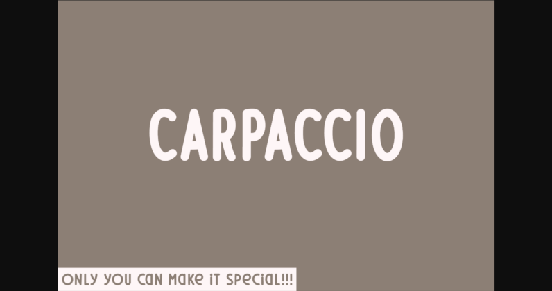 Carpaccio Font Poster 1