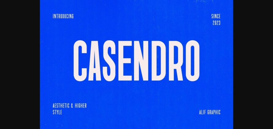 Casendro Font Poster 3