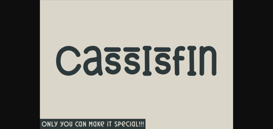 Cassisfin Font Poster 3