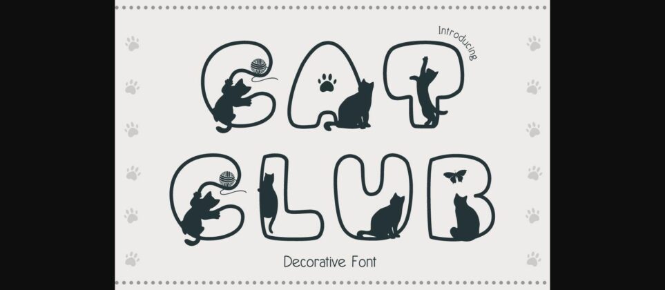 Cat Club Font Poster 3