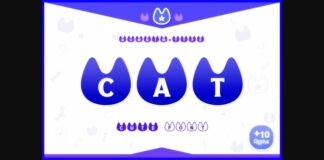 Cat Font Poster 1