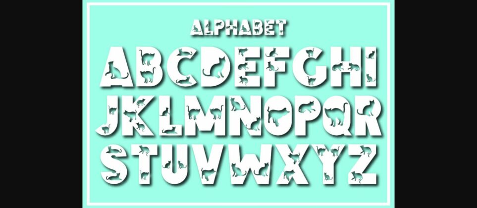 Cat Font Poster 4