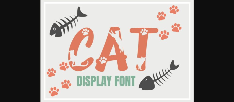 Cat Font Poster 3