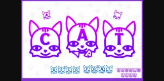 Cat Font Poster 1