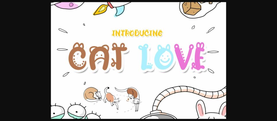 Cat Love Font Poster 3