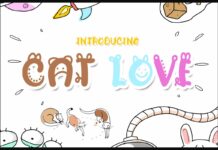 Cat Love Font Poster 1