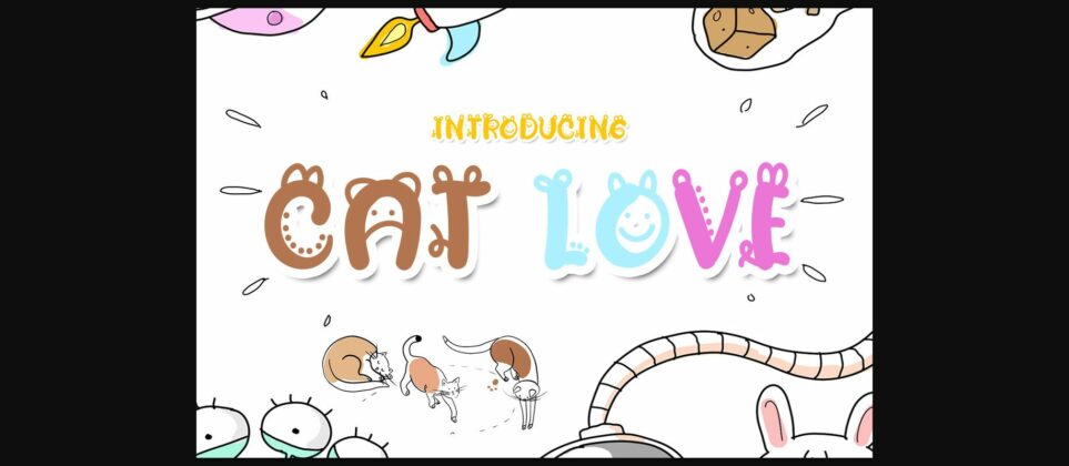 Cat Love Font Poster 1