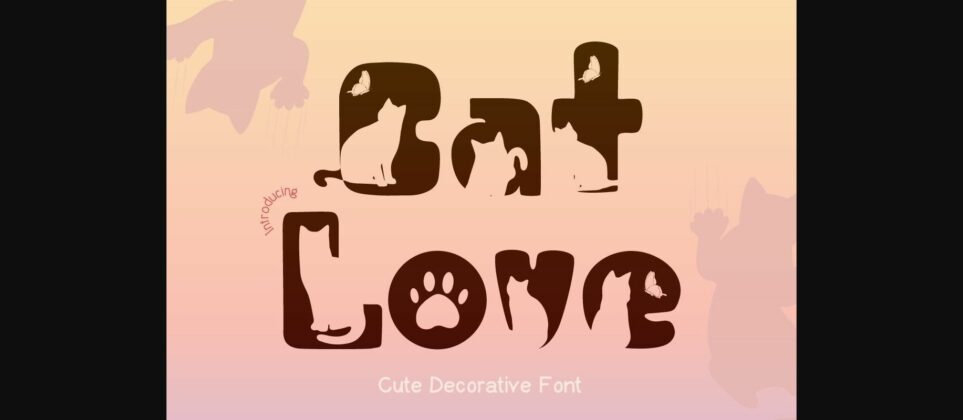 Cat Love Font Poster 3