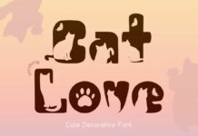 Cat Love Font Poster 1