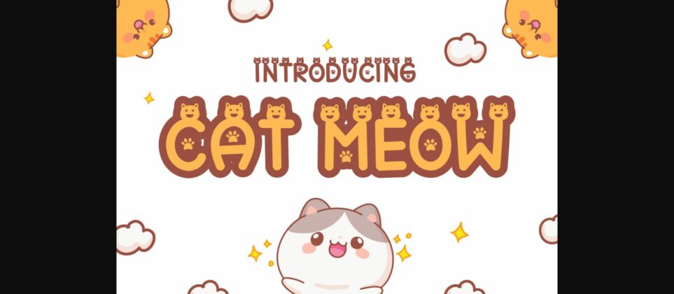 Cat Meow Font Poster 3