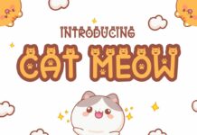 Cat Meow Font Poster 1