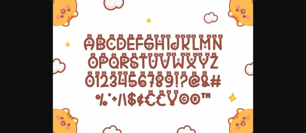 Cat Meow Font Poster 7