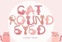 Cat Round Eyed Font Poster 1