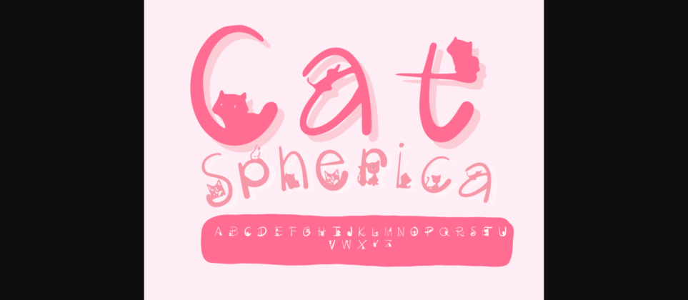 Cat Spherical Font Poster 3
