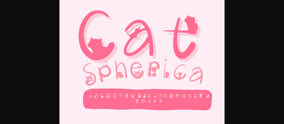 Cat Spherical Font Poster 1