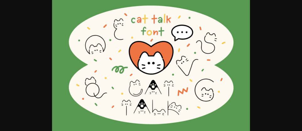 Cat Talk Font Poster 3