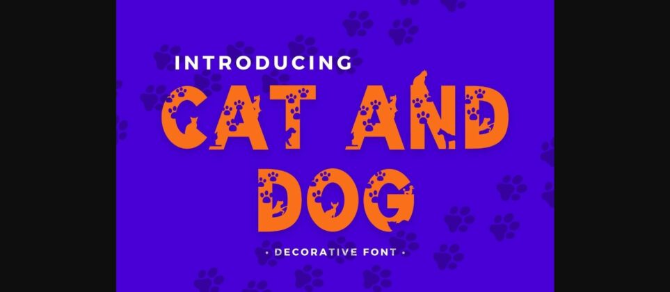 Cat and Dog Font Poster 3