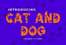Cat and Dog Font Poster 1