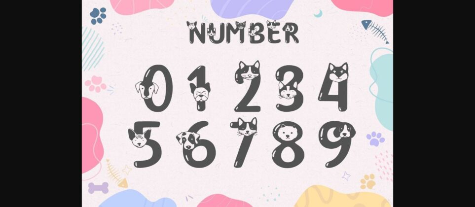 Cat and Dog Font Poster 5