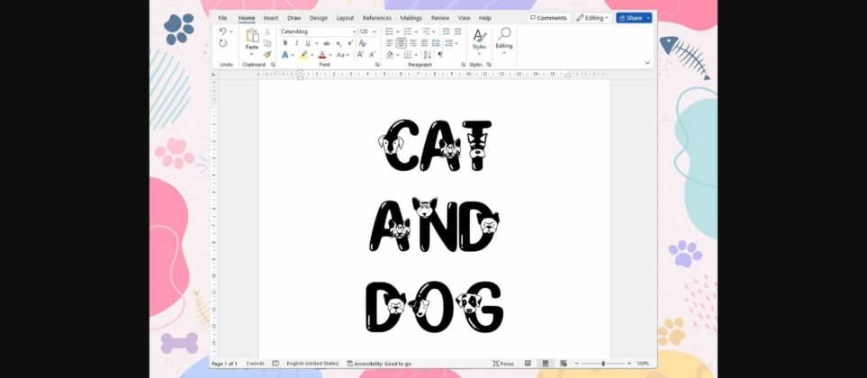 Cat and Dog Font Poster 7