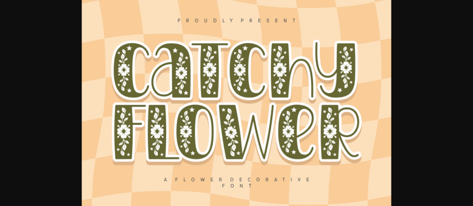 Catchy Flower Font Poster 3