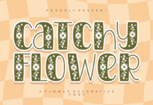 Catchy Flower Font Poster 1