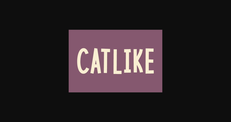 Catlike Font Poster 3