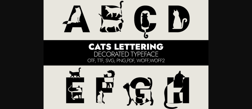 Cats Lettering Font Poster 3