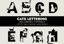 Cats Lettering Font Poster 1