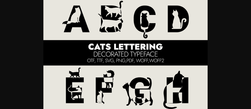 Cats Lettering Font Poster 1