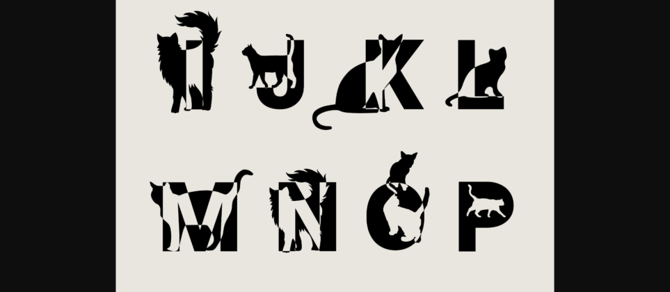 Cats Lettering Font Poster 4