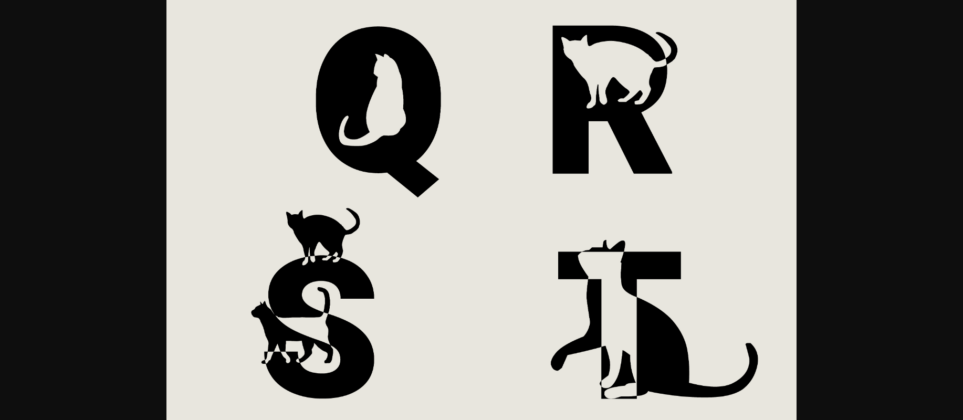 Cats Lettering Font Poster 5