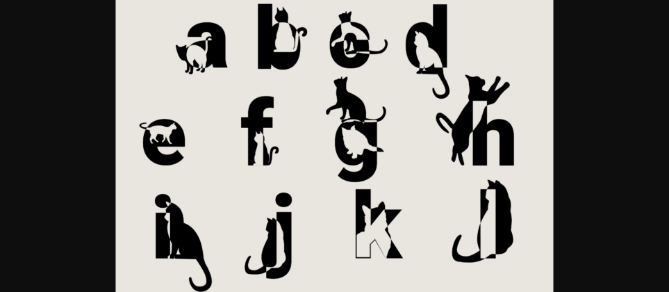 Cats Lettering Font Poster 7