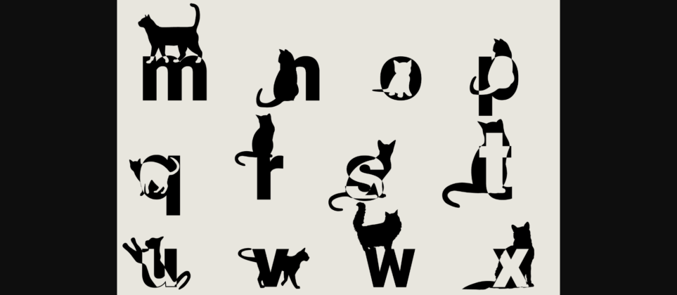 Cats Lettering Font Poster 8