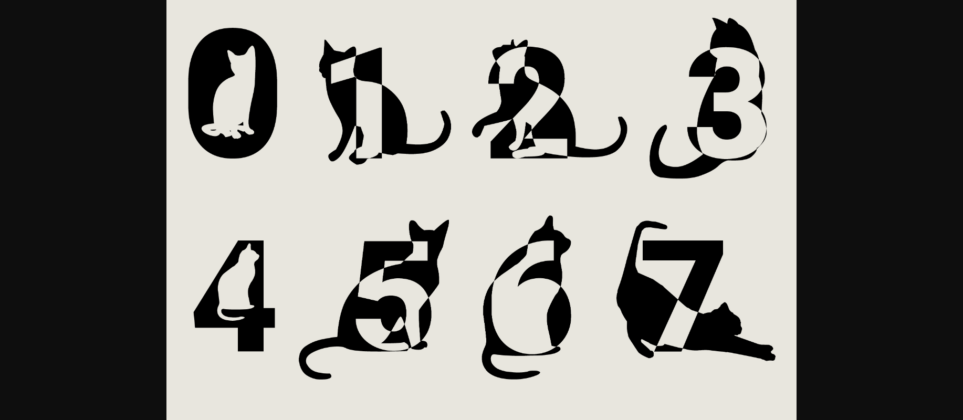 Cats Lettering Font Poster 10