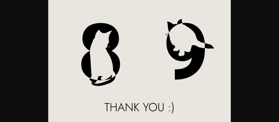 Cats Lettering Font Poster 11