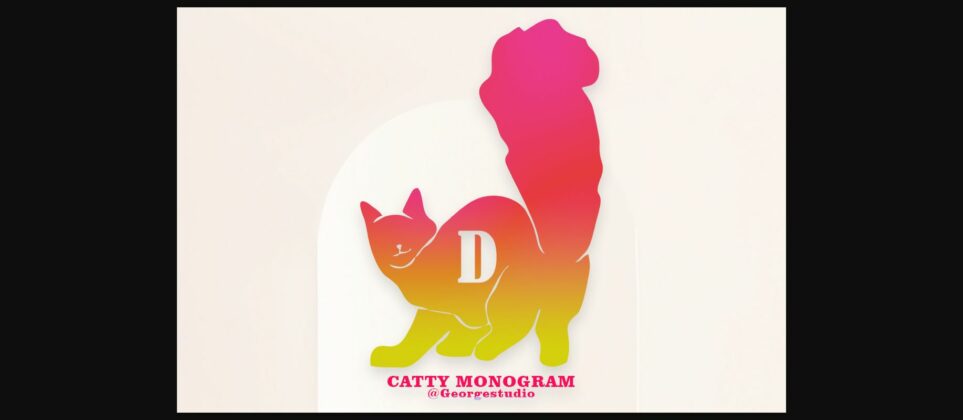 Catty Monogram Font Poster 3