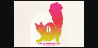 Catty Monogram Font Poster 1