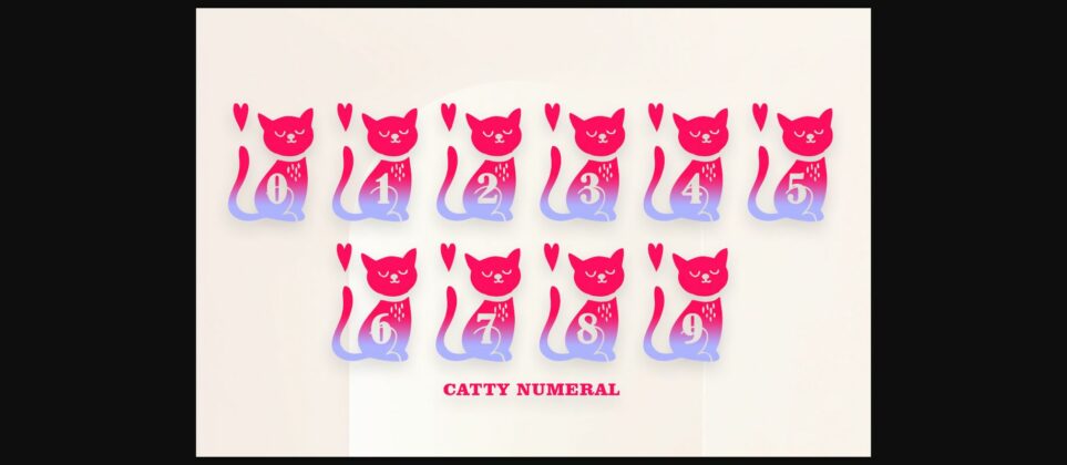 Catty Monogram Font Poster 7