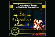 Caty Catherine Camping Font Poster 1