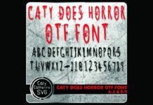 Caty Does Horror Font Poster 1