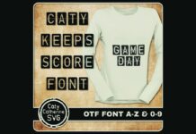 Caty Keeps Score Font Poster 1