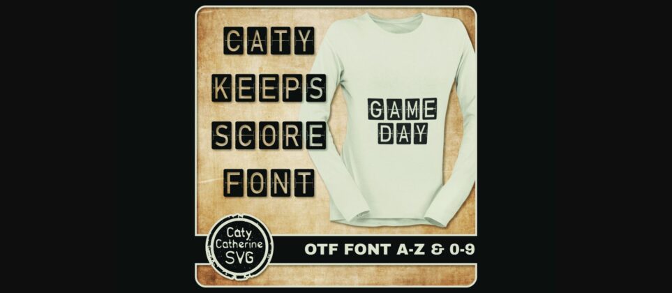 Caty Keeps Score Font Poster 1