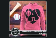 Caty Loves Baseball Font Poster 1