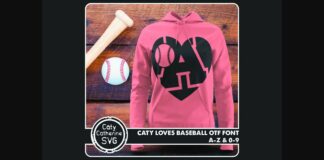 Caty Loves Baseball Font Poster 1