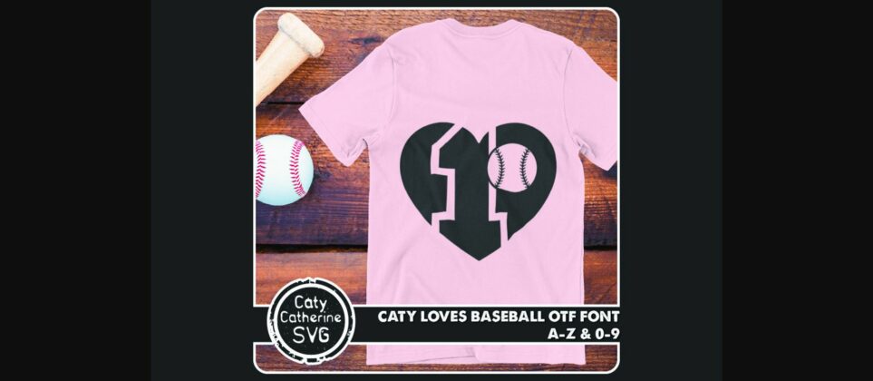 Caty Loves Baseball Font Poster 5