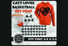 Caty Loves Basketball Font Poster 1